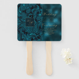 Leque Formal Paisley Wedding Dark Teal ID767