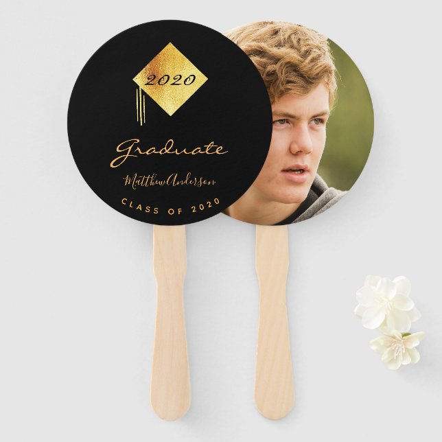 Leque Formando de graduação - ouro preto (Frente e Verso)