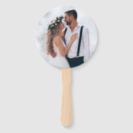 Leque Foto: Casamento de Script Agate Dourado Verde