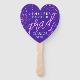 Leque Foto Da Escola De Formando Rosa E Roxo Divertido