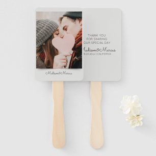 Leque Foto de casamento moderno e elegante Obrigado