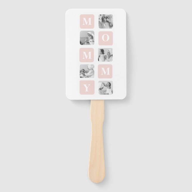 Leque Foto de Colagem de Tendy e Presente de Melhor Mamã (Frente)