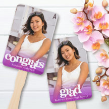 Foto de graduação, simples, estilo roxo moderno