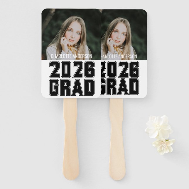 Leque Foto de Graduado Senior 2026 (Frente e Verso)