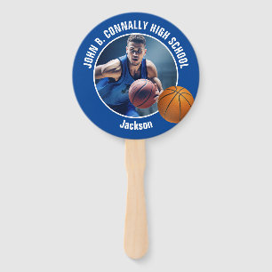 Leque Foto de jogador de basquete azul Espírito de escol