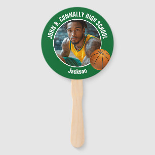Leque Foto de jogador de basquete verde Espírito do ensi
