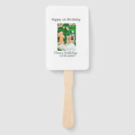 Leque Foto de primeiro aniversario feliz simples e elega