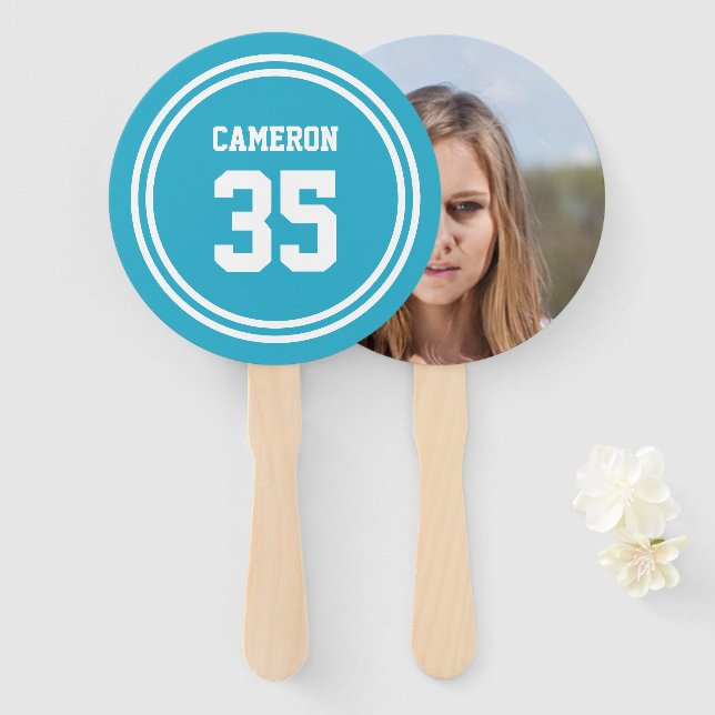 Leque Foto editável de distribuição de cores e de segund (Frente e Verso)