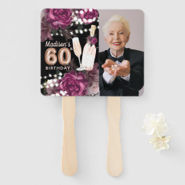 Leque Foto personalizada Fã de mão de 60 anos do Luxo