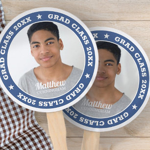 Leque Foto personalizada moderna de graduação de classe 