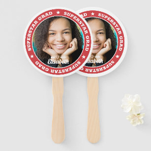 Leque Foto Personalizada Moderna de Graduação de Forma