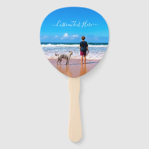 Leque Fotografia e texto personalizados - seu próprio D