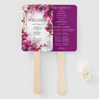 Leque Fuchsia Enchantment: Programa Casamento por Aquare