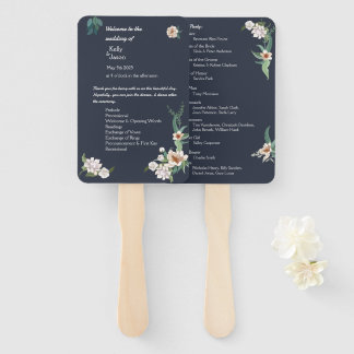 Leque Fundo do Marinho de Quadro de Flor Branco Retroati