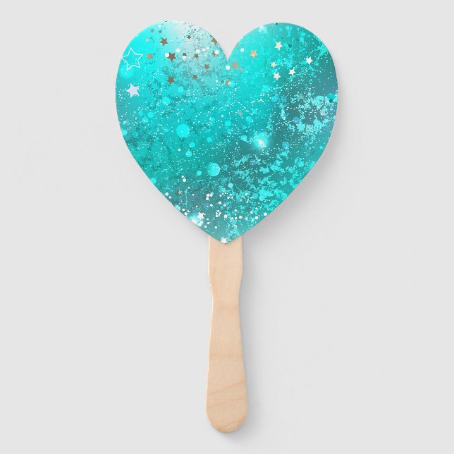 Leque Fundo do Mint Turquoise Foil (Frente)