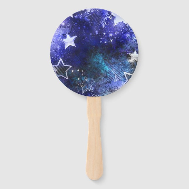 Leque Fundo Espacial com Estrelas (Frente)