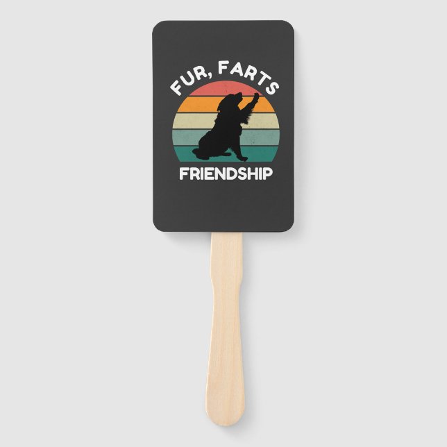 Leque Fur, Farts, Friendship - Funny Dog Lover Retro (Frente)