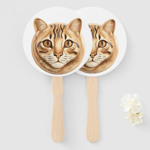 Leque Gato Bengala 3D Inspirado