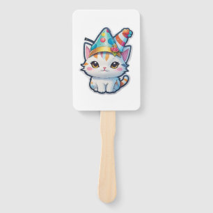 Leque Gato bonito tem festa de Ano Novo