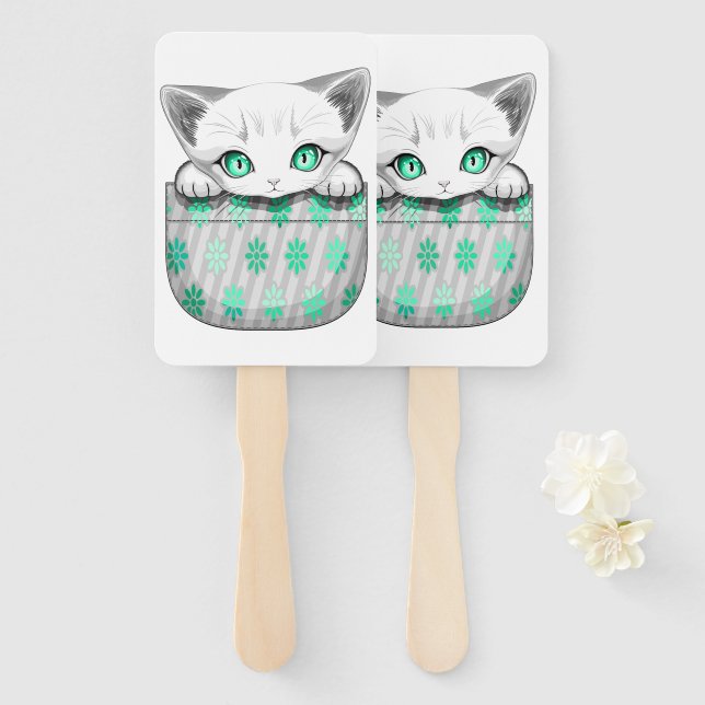 Leque Gato, Gato, Gato e Playaking de uma Bolsa (Frente e Verso)