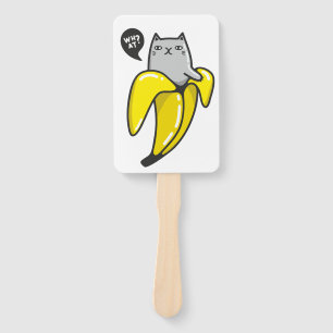 Leque Gato na banana