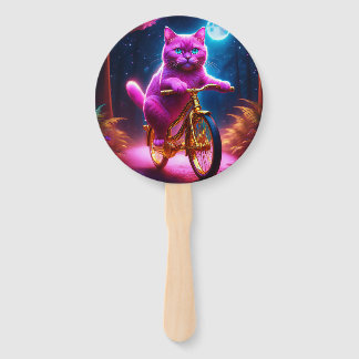 Leque Gato Rosa Em Um Caminho Cênico De Bicicleta De Our