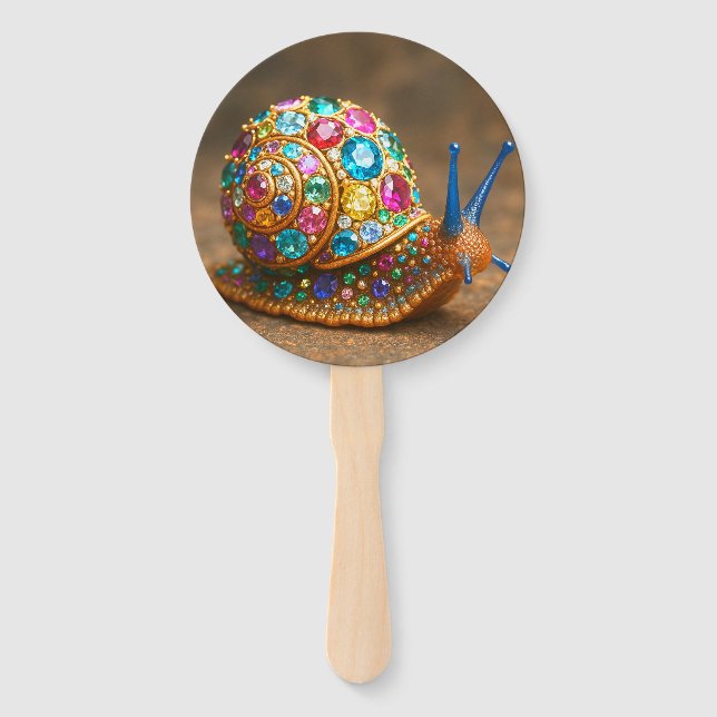 Leque Gem Encrusted Snail (Frente)