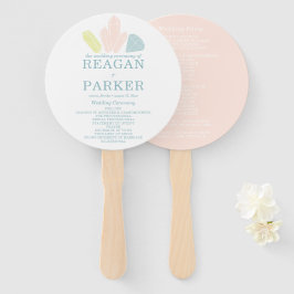 Leque Gem Stones Moderno Casamento Rosa Pastel