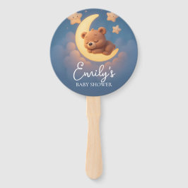 Leque Gender Reveal Hand Fan, Teddy Bear. It’s a Boy