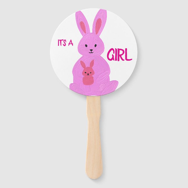 Leque gênero revela belos coelhos fãs de mão (Frente)