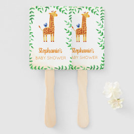 Leque Girafa e Chá de fraldas de pássaro bonitos