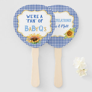 Leque Girassóis Country Xadrez Azul BabyQ