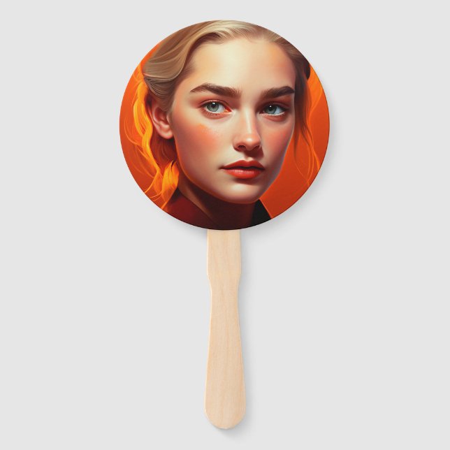 Leque Girl with blue eyes (Frente)