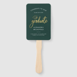 Leque Graduação 2025 Foto do Partido Personalizado Verde