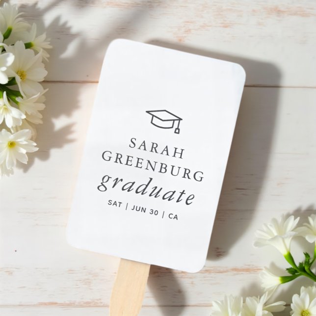 Leque Graduação Chic Simples Mínima Moderna do formando (Criador carregado)