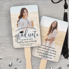 Leque Graduação de Foto de Congratulações do Modern Scri