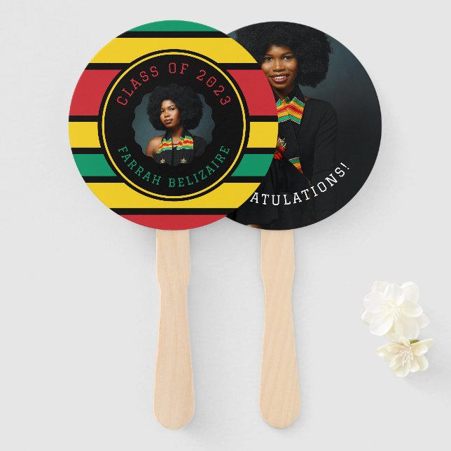 Leque Graduação em Foto Pan-Africana (Frente e Verso)
