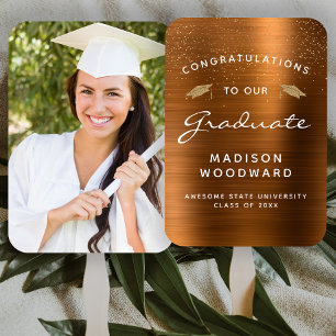 Leque Graduação Metálica Personalizada de Cobre
