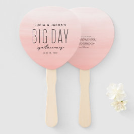 Leque Grande dia de casamento de destino de corais