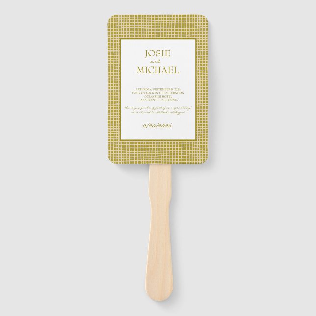 Leque Green Boho Wedding (Frente)