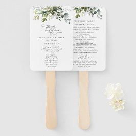 Leque Greenery, Eucalyptus Leaves, Programa Casamento