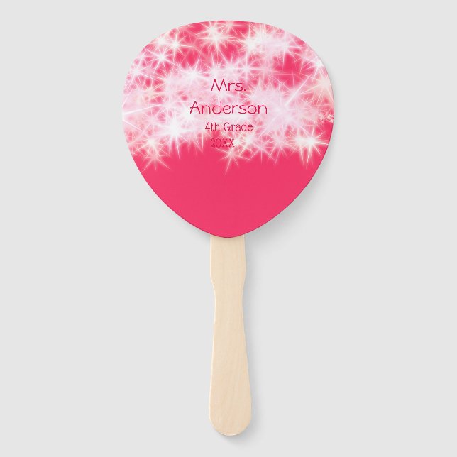 Leque Grelha rosa-vermelha de volta à torneira do profes (Frente)