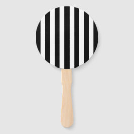 Leque Grelhas Verticais Chic, Pretas E Brancas, Largas