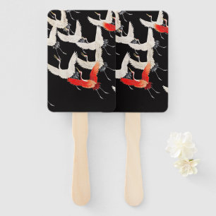 Leque Gruas voadoras japonesas Kimono Art