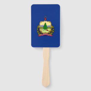 Leque Grupo de fã da mão com a bandeira de Vermont, EU