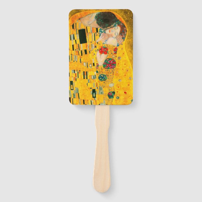 Leque Gustav Klimt O Beijo (Frente)