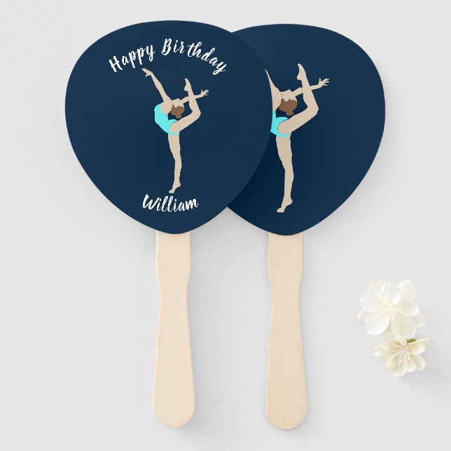 Leque Gymnast feminino (Frente e Verso)