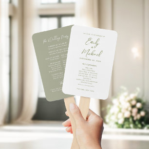 Leque Han do Programa de Casamento Verde Sage sobre Cali