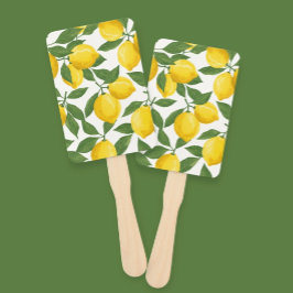 Leque  Hand Fan with Lemon Print - Fresh & Vibrant Desig