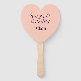 Leque Happy 1st birthday orange purple boho retro name 